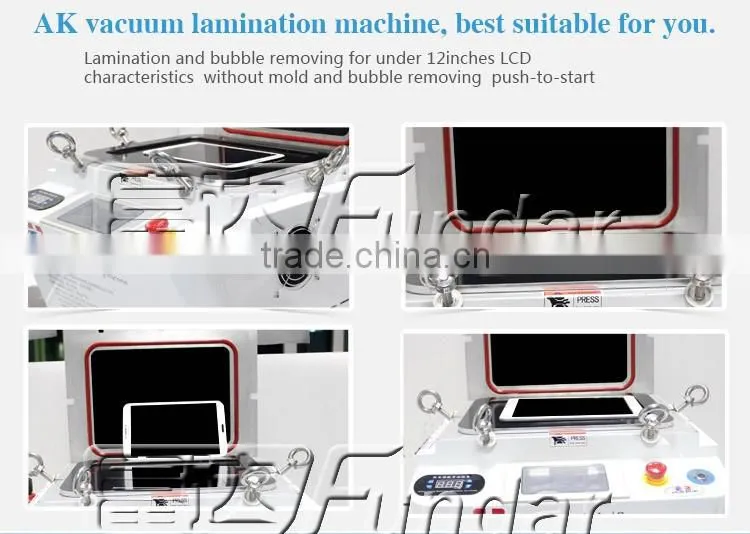 12inch Vacuum OCA lamination machine built in bubble remove lcd refurbish lcd repair mobile air bubble removing machine