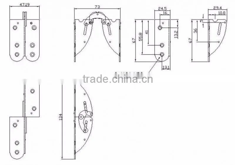 Made In Taiwan 30 mm Wood 180 Degree Table Desk Folding Furniture Hardware