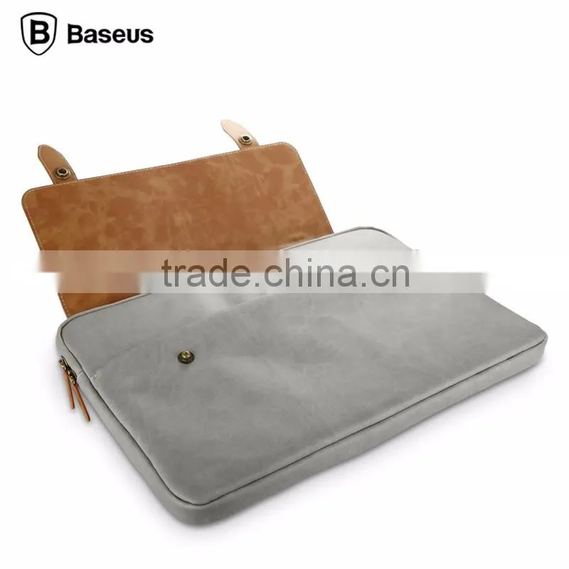 Fashion Baseus British Design Sleeve PU Leather Laptop Portable Bag Cover For Notebook Universal 14.1" TB-0121