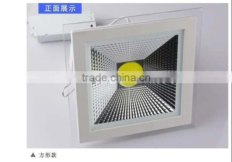 COB Led Panel Light 5W 10W 15W Square Glass LED Ceiling Lamp LED Downlights