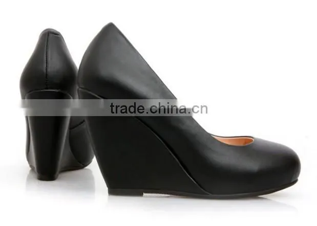 2013 Sweet Latest Girls Round Toe Wedge Heels Shoes Women White Wedge Shoes Ladies Simply Chic Heels Shoes
