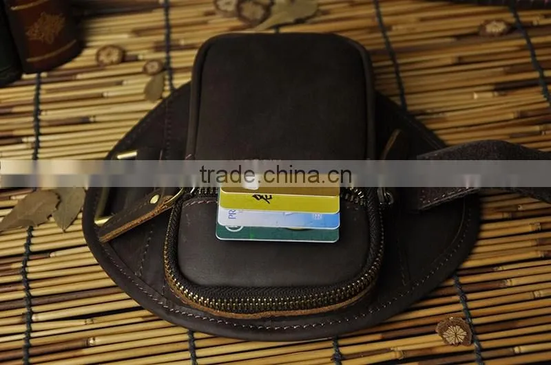 Fashion leisure genuine leather retro arm bag for running or fitness