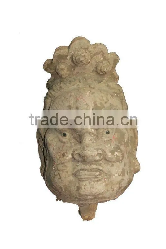 Chinese antique mud buddha head