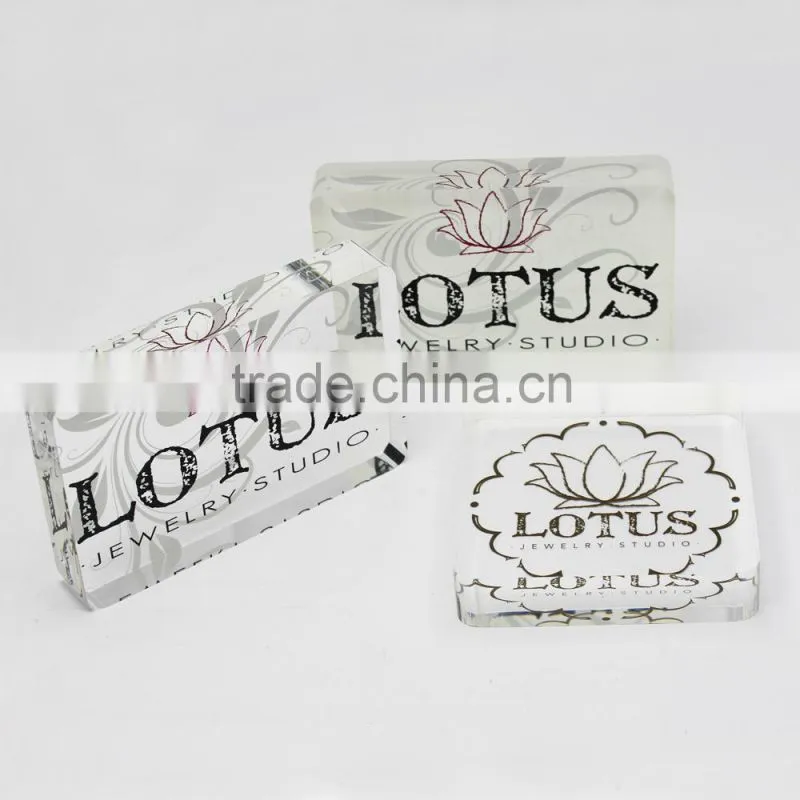 custom display, acrylic logo block