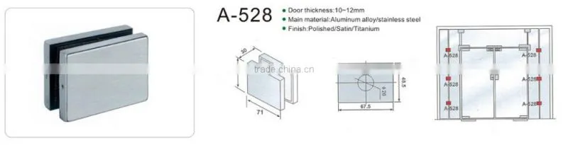top patching fitting glass door patch fitting/glass door patch fitting DL-001