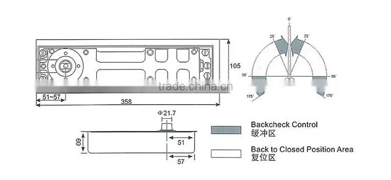 commerical door floor hinges floor springs heavy duty floor hinge spring (DL-85)