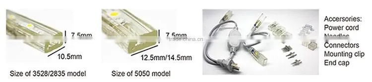 6W/M led epistar chip 328ft 100M flexible waterproof ip67 2835 led strip light