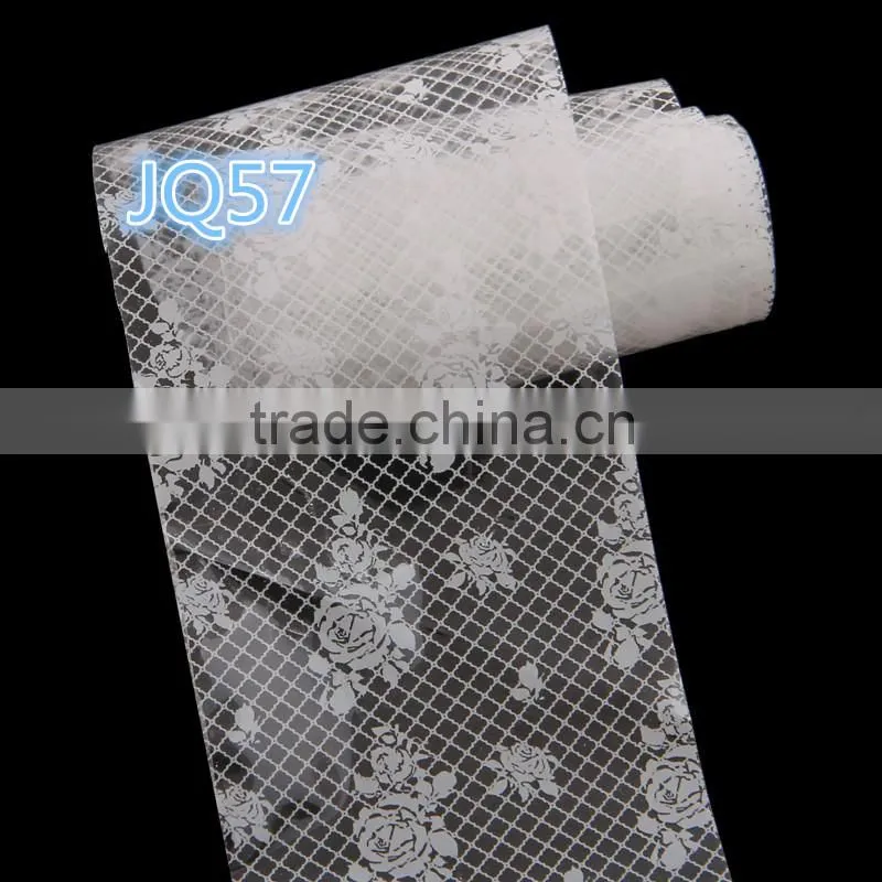 Women Fashion Mixed 4*100CM Nail Art Transfer Foil Set Tip Decoration White flower Christmas'Day stickers