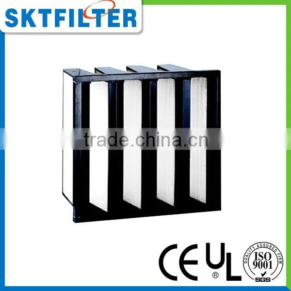 F8 PLASTIC frame V-BANK medium pocket filters