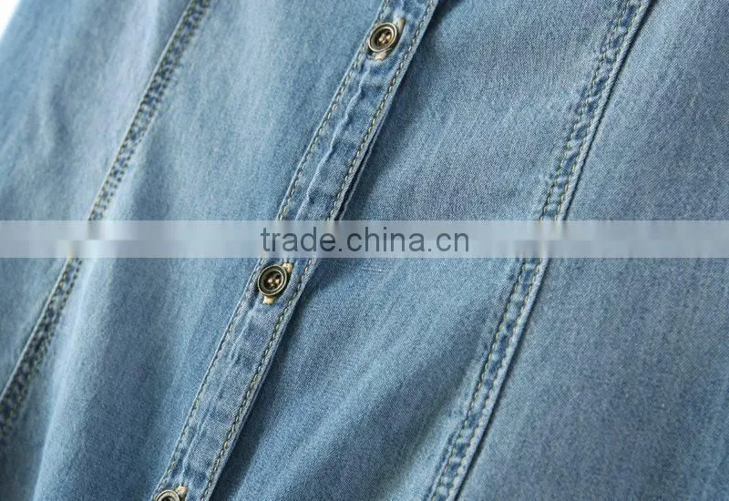 2014 Beautiful ladies casual dresses pictures name brand womens sleeveless denim sexy dress low price