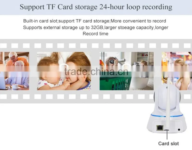 home security wifi wireless pt 1.3MP ip remote control motion detection camera