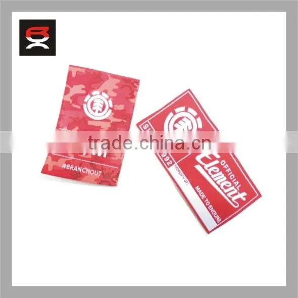 customized high density clothing woven label, ultrosonic edge label