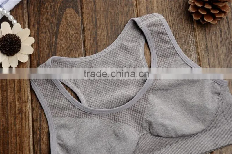 Women hot sale crop top seamless bra underwear without padded cup