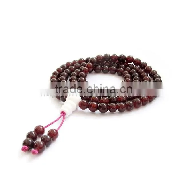 Cuban link chain hip hop necklace natural tibet bead mala wooden-buddhist beads mala