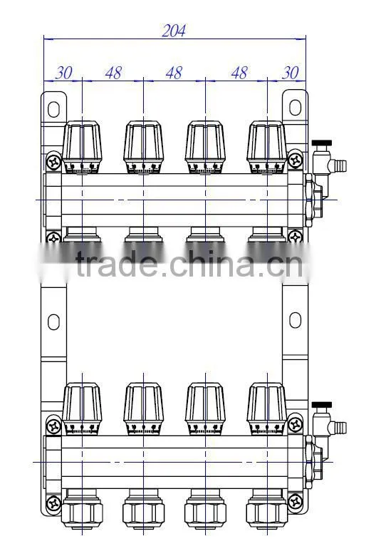 2 to 12 way water manifold with frame connection male no leaking manifold gauge by manual or automatic power