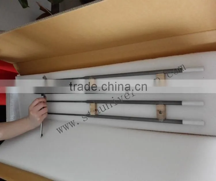 Molybdenum Disilicide heating element / MoSi2 rods with clamps
