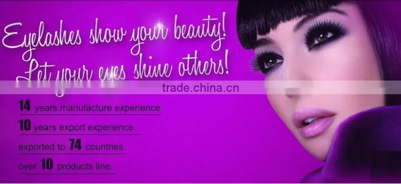Top quality private label human hair false strip eyelash