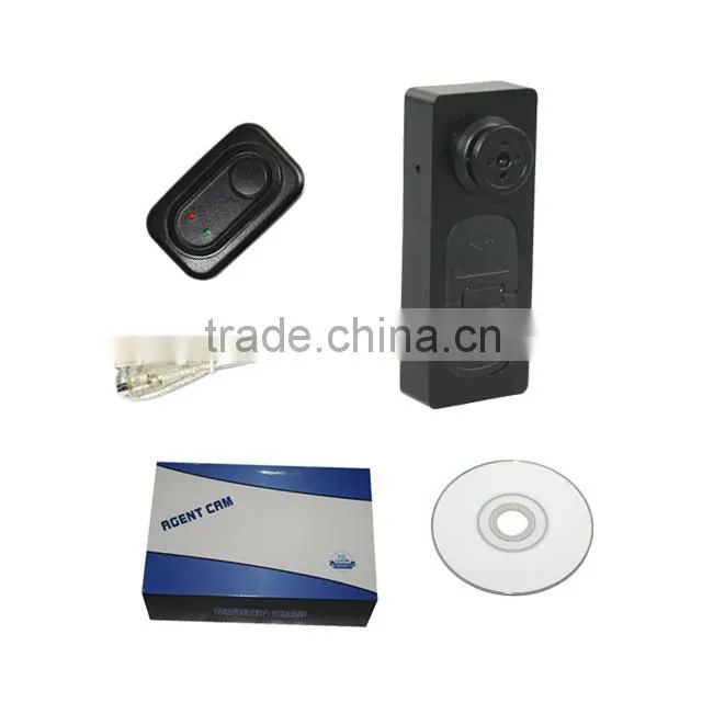 Mini Black Hidden Button Camera with Audio JVE 3302A