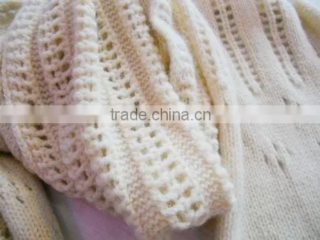 fashion acrylic knitted jacquard scarf