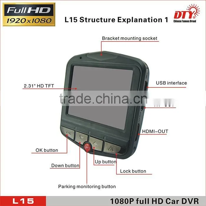 mini digital car dashcam camera audio video dvr recorder, L15