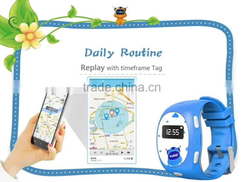 Easy use LBS SOS function the GPS tracker watch for kids