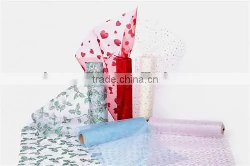 Beautiful Organza Roll With Heart Printed