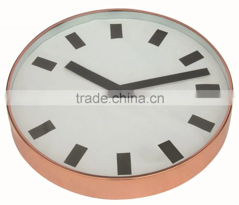 Wholesale metal round shaped wall clock, decorative wall mounted clock