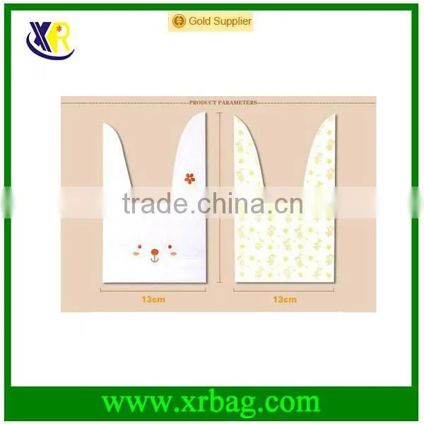 Party Decoration Plastic Cute Rabbit Ear Cookie Bags Candy Biscuit Packaging Bag Wedding Gift Handbags