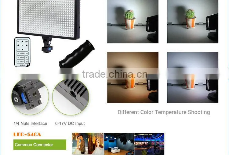 LED-540A 32W Remote Control Dimmable Camera LED Light For TV Studio China Supplier