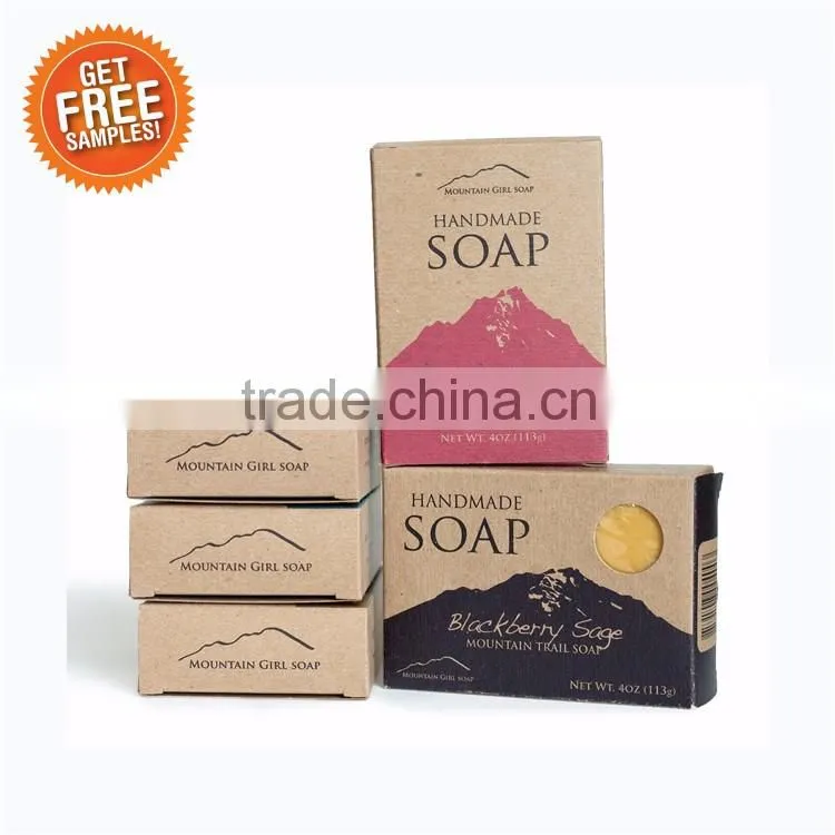 Hot selling brown craft soap gift packaging box