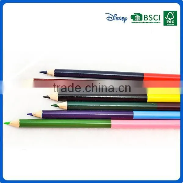 2016 wholesale customized school 7 inch double-end color pencil for art