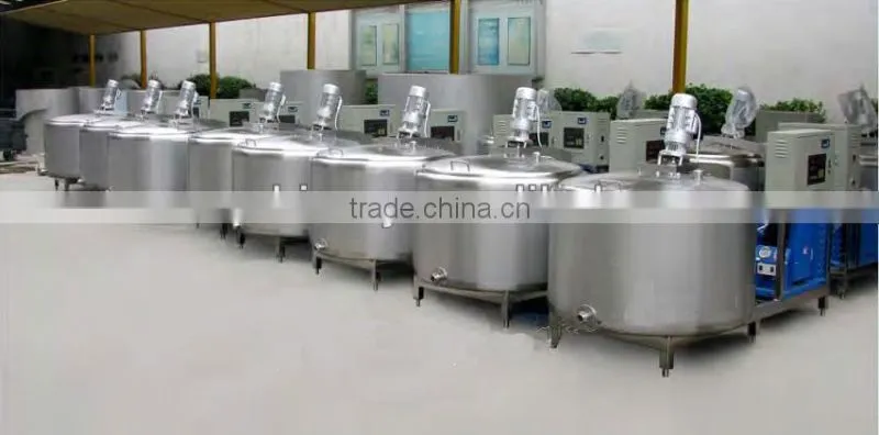Sanitary refrigerated dairy milk cooling tank