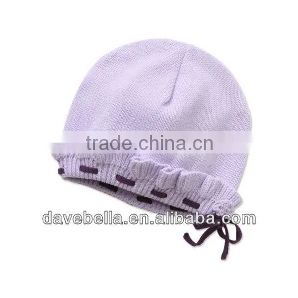 DB289 dave bella autumn winter baby hat earflat caps newborn hat wholesale baby knitted hat