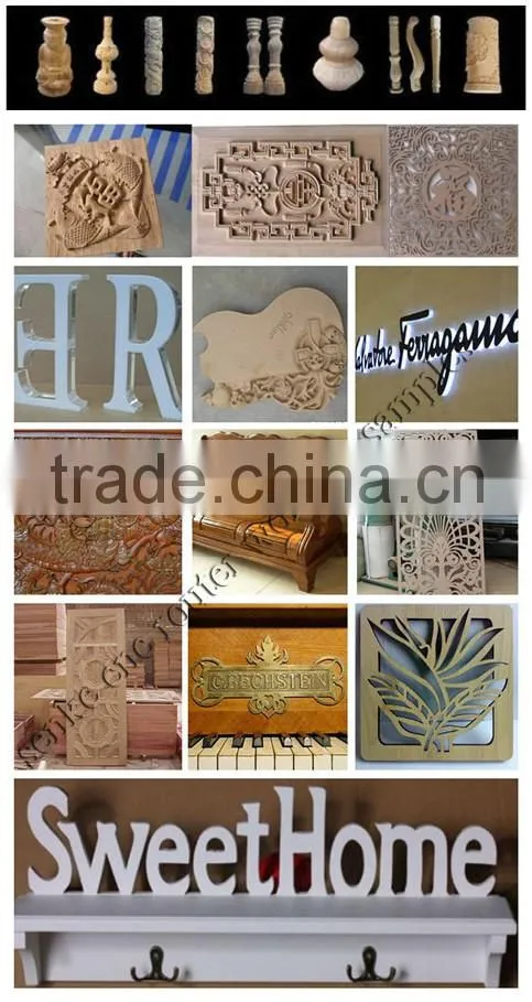 1325 3D cnc wood carving machine cnc router with rotary fixture china