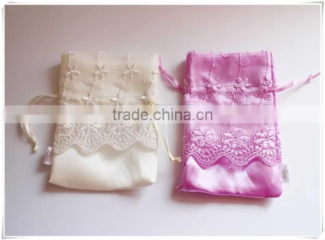 candy and jewelry package drawstring satin gift pouch