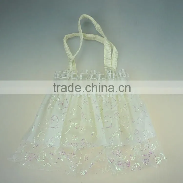Fancy dress shape pouch bags lace handbag for kids