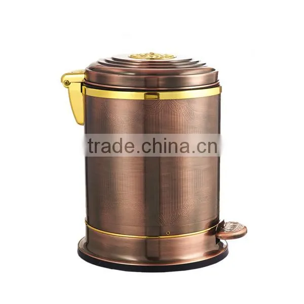6L waste bin container price/small trash bin/metal garbage bin
