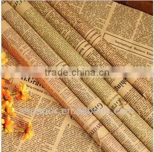 52X75cm bestselling wholesale vintage black newspaper paper black kraft paper