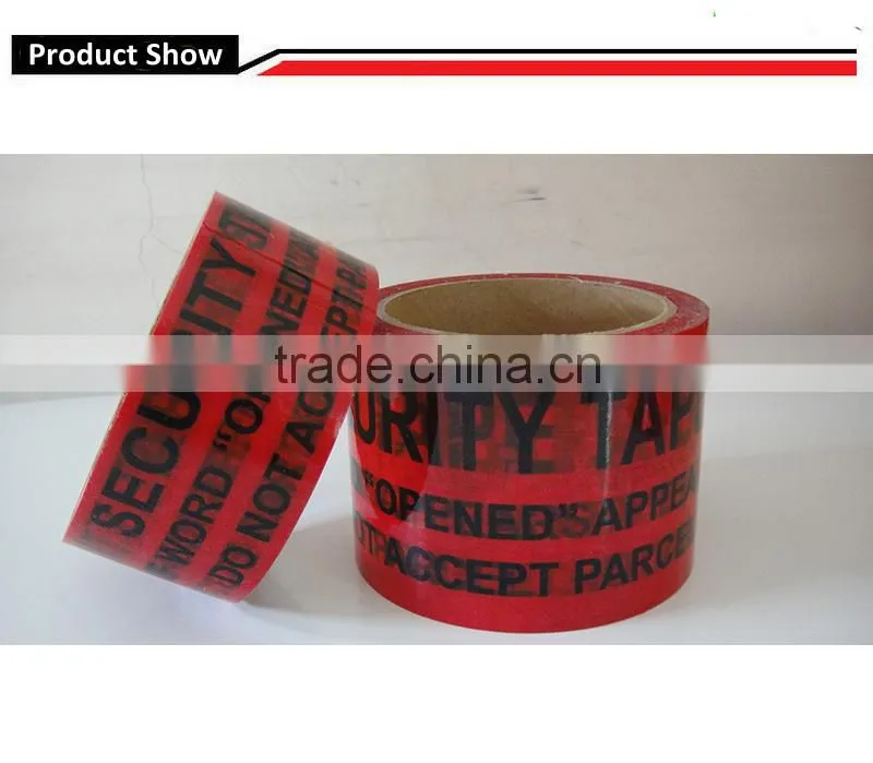 Customized tamper evident security tape partial transfer sealing tape