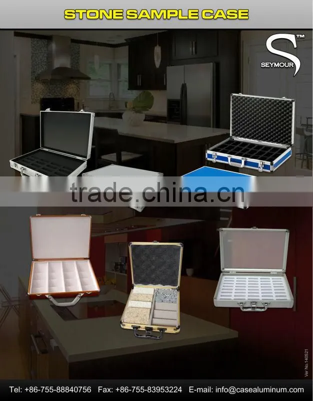 Quartz Stone Sample Display Case Stone Tile Aluminum Fancy Display Suitcase Quartz Stone Display Case