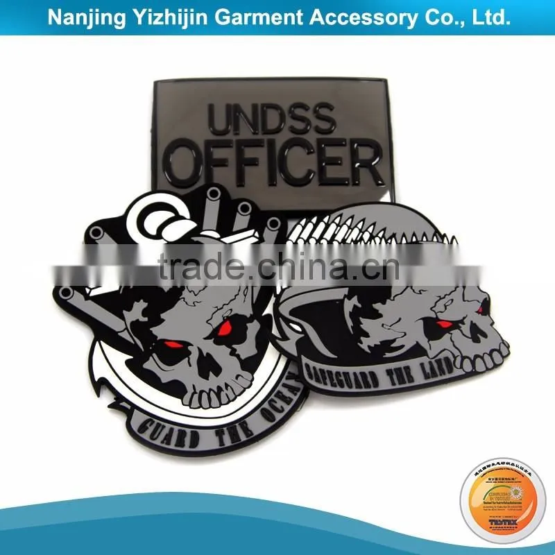 3D Embossed Logo Transparent Rubber Silicone Label