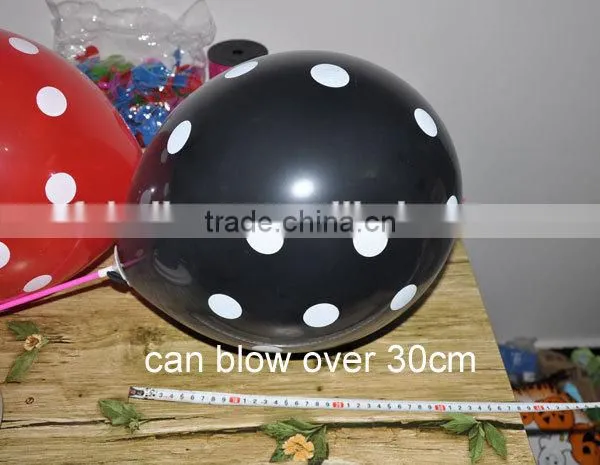 Best quality 12inch Colourful Party Decoration Polka Dot Balloons Latex balloons