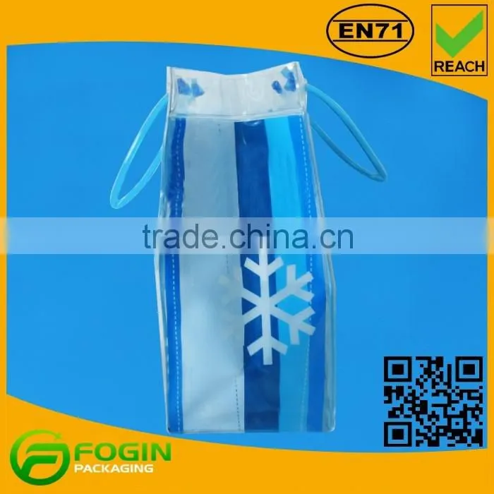 Nice Quality Clear Wine Packaging PVC Ice Cooler Plastic Bag