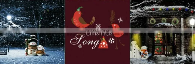 christmas night led light canvas decoration