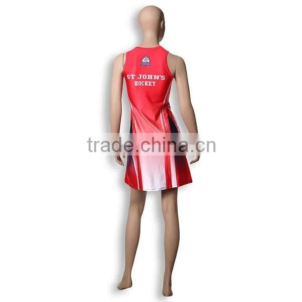 latest design custom sublimated team women cheap netball dress