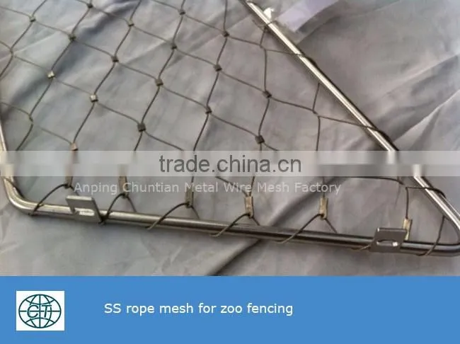 stainless steel wire rope mesh netting for zoo fence