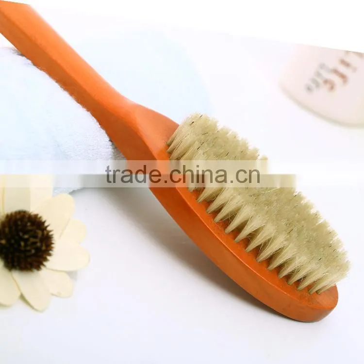 High quality long handle wooden dry skin exfoliating body brush
