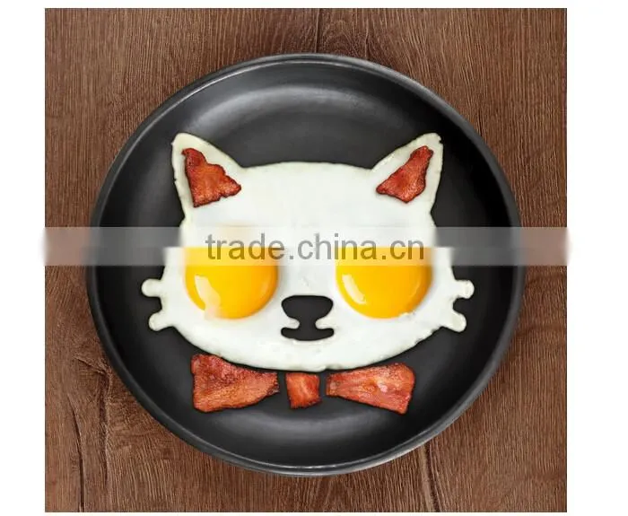 Cat shape heat resistant Silicone fried egg mold Pancake Rings,Eco-friendly Bakeware Accessories Kitchen Tools silicone egg mold