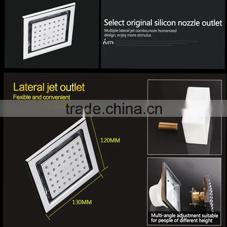 luxury bathroom accessories 5 in 1 multicolor remote control embed ceiling led rainfall waterfall shower set