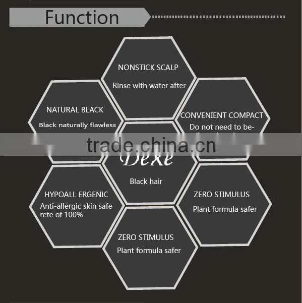 DEXE Sachet shape Black Hair Dye shampoo type OEM/ODM available